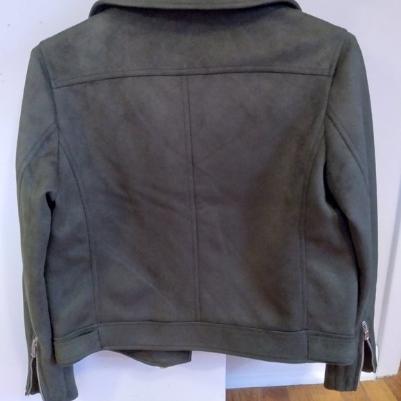 NWT LOFT Faux Suede Moto Jacket - Picture 2 of 3